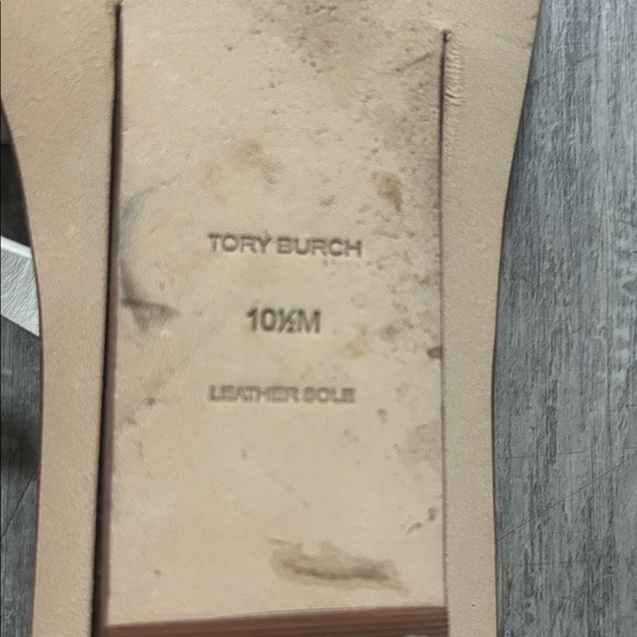 Tory Burch White Leather Thong Sandals Size 10.5 - Picture 5 of 7